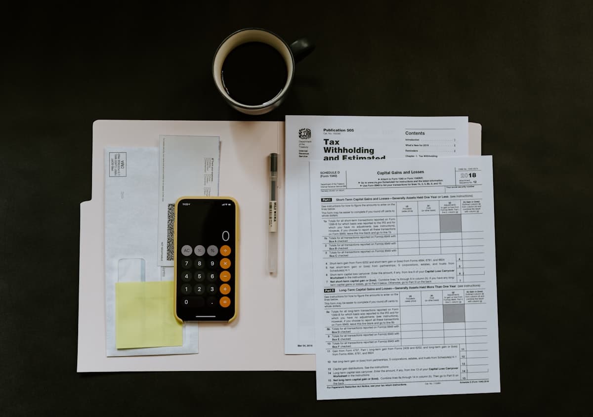 Tax documents and calculator for Malaysian SME tax preparation